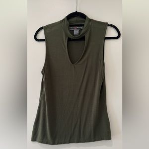 womens loft small yellow collared tank